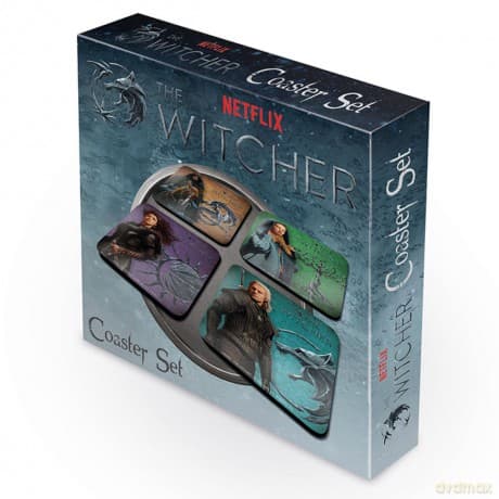 THE WITCHER (LEGENDARY) COASTER SETS (4 pcs) / podkładki Wiedźmin (Legendary - zestaw 4 szt)