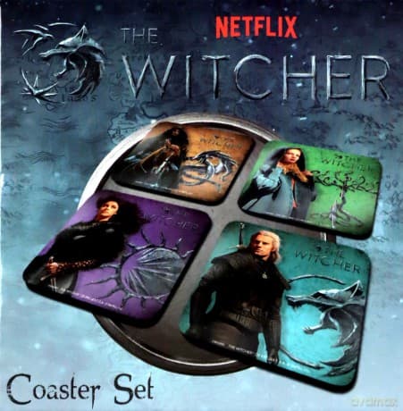 THE WITCHER (LEGENDARY) COASTER SETS (4 pcs) / podkładki Wiedźmin (Legendary - zestaw 4 szt)