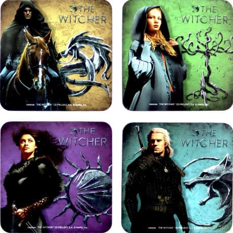 THE WITCHER (LEGENDARY) COASTER SETS (4 pcs) / podkładki Wiedźmin (Legendary - zestaw 4 szt)