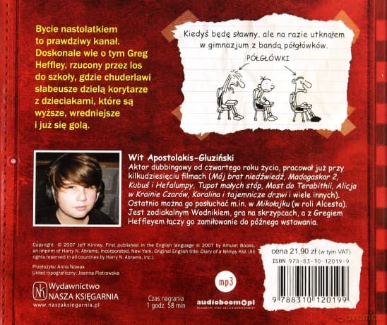 Dziennik Cwaniaczka (twarda) - Jeff Kinney [AUDIOBOOK] [CD]