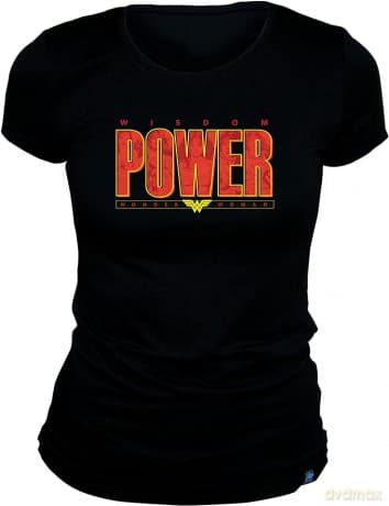 DC COMICS - T-shirt WONDER WOMAN Power woman SS black - basic