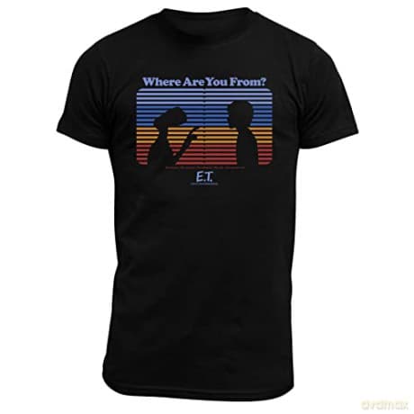 E.T. - T-shirt Where are you from man SS black - basic