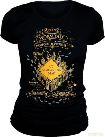HARRY POTTER - T-shirt The Marauders woman SS black - basic