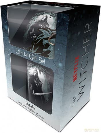 THE WITCHER (THE HUNTER) GIFT SET incl:mug,coaster,keychain / zestaw prezentowy Wiedźmin: kubek, podkładka,brelok