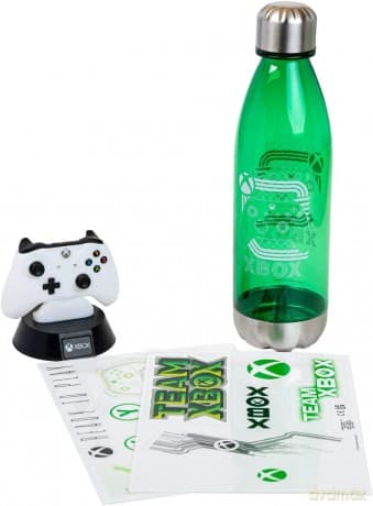 Xbox Icon Light Bottle & Stickers gift set / zestaw prezentowy XBOX : lampka, butelka, naklejki