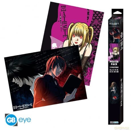 DEATH NOTE - Zestaw 2 Plakatów Chibi Posters - L vs Light & Misa (52x38)