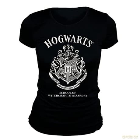 HARRY POTTER - Tshirt Hogwarts woman SS black - basic