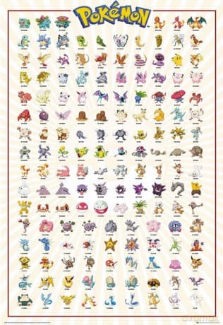 POKEMON - plakat Kanto 151 French (91.5x61)