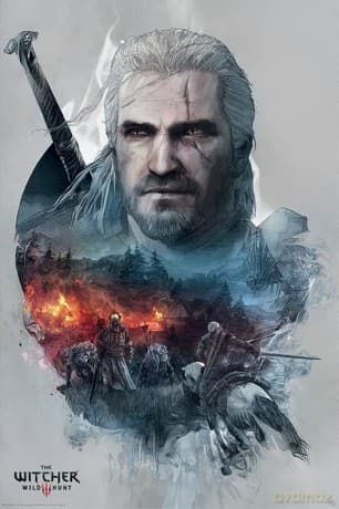 THE WITCHER - plakat Geralt (91,5 x 61 cm)