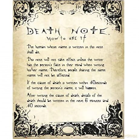 DEATH NOTE - Plakat Rules (91.5x61)