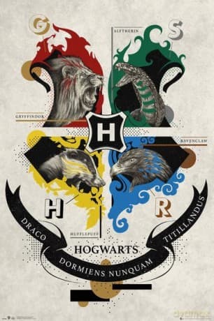 HARRY POTTER Animal Crest Plakat (91.5x61cm)