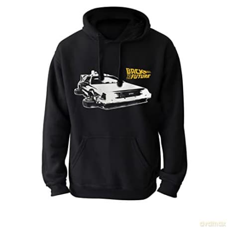 BACK TO THE FUTURE - Sweat - DeLorean man without zip black