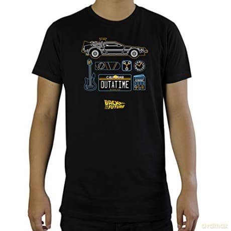 BACK TO THE FUTURE - Tshirt DeLorean man SS black - basic