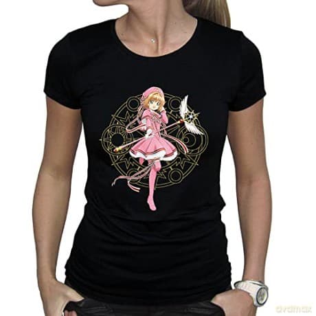 CARDCAPTOR SAKURA - Tshirt Sakura woman SS black - basic