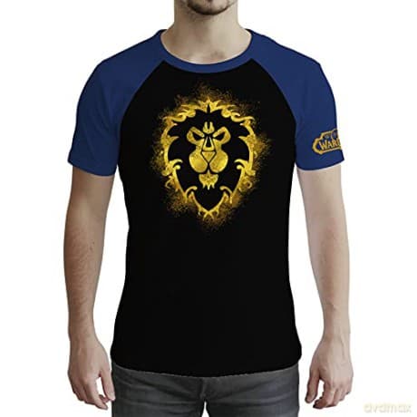 WORLD OF WARCRAFT - Tshirt Alliance man SS Yellow & Black - premium