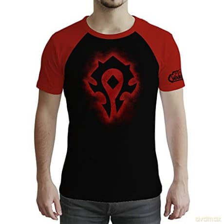 WORLD OF WARCRAFT - Tshirt Horde man SS Red & Black - premium