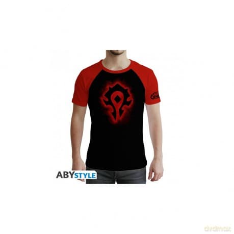 WORLD OF WARCRAFT - Tshirt Horde man SS Red & Black - premium