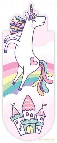 Zakładka magnetyczna owal Jednorożec tęcza