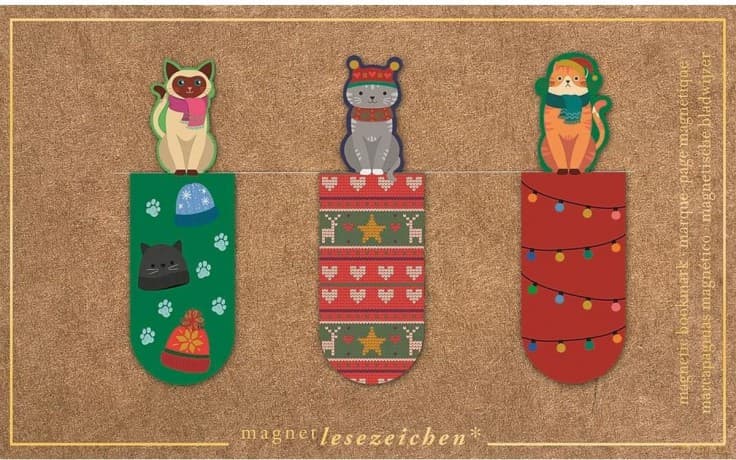 Zakładki magnetyczne Świąteczne Koty