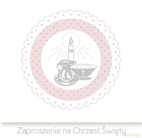 Zaproszenie chrzest Pol Mak zkw chr 40770