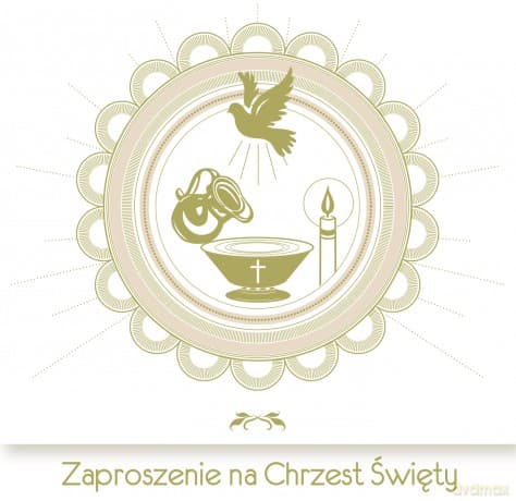 Zaproszenie chrzest Pol Mak zkw chr 40970