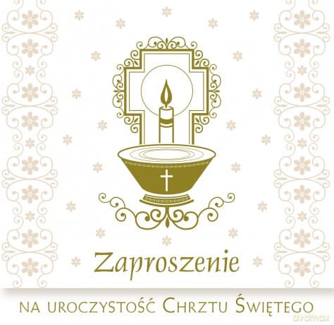 Zaproszenie chrzest Pol Mak zkw chr 40971