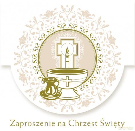 Zaproszenie chrzest Pol Mak zkw chr 40973