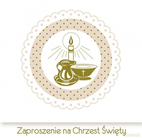 Zaproszenie chrzest Pol Mak zkw chr 40977