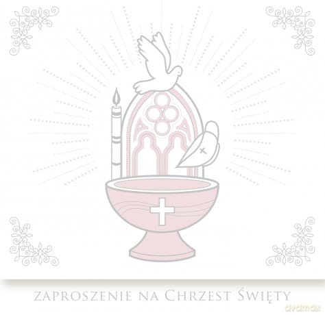 Zaproszenie chrzest zkw chr 40765 Pol Mak