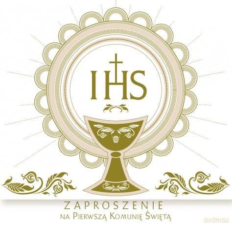Zaproszenie komunia Pol Mak zkw kom 39816