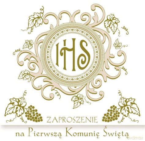 Zaproszenie komunia Pol Mak zkw kom 39817