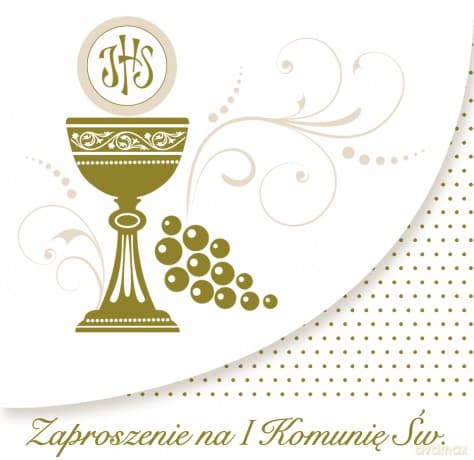 Zaproszenie komunia Pol Mak zkw kom 39819