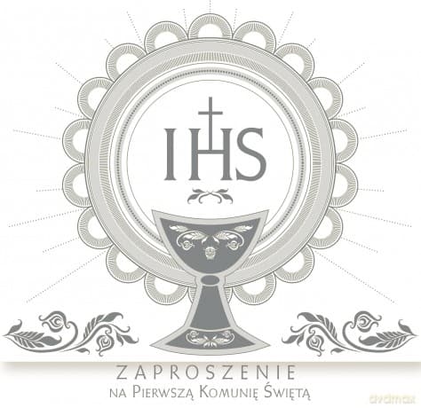 Zaproszenie komunia Pol Mak zkw kom 39975