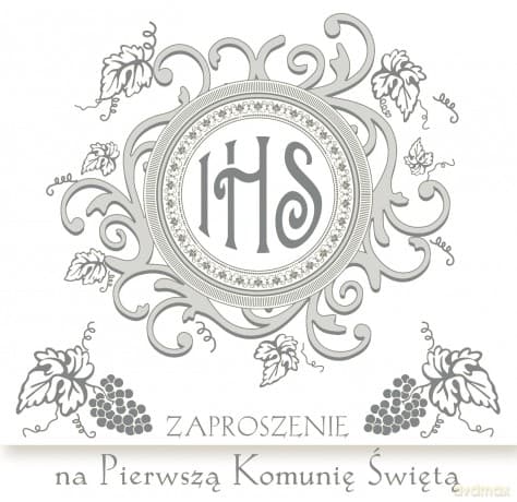 Zaproszenie komunia Pol Mak zkw kom 39976