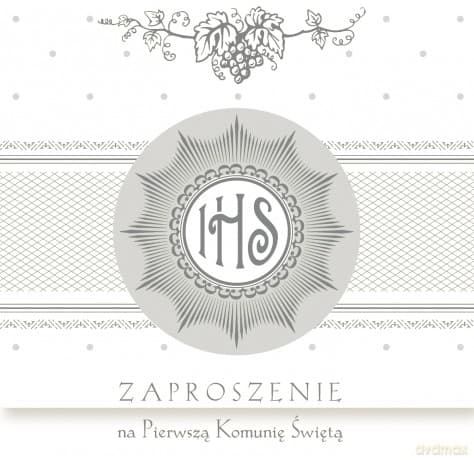 Zaproszenie komunia Pol Mak zkw kom 39977