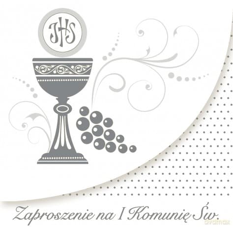 Zaproszenie komunia Pol Mak zkw kom 39978