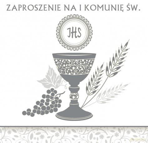 Zaproszenie komunia Pol Mak zkw kom 39979