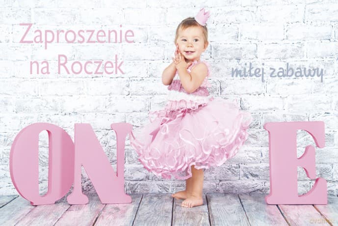 Zaproszenie Pol Mak roczek z ro 44730