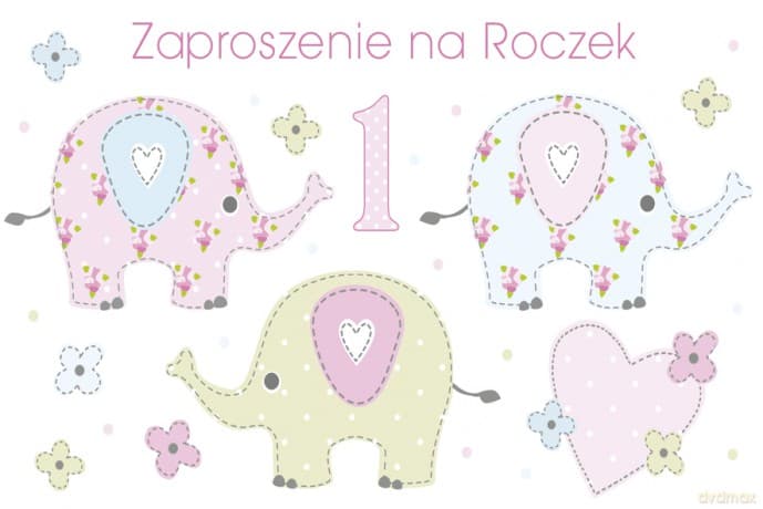 Zaproszenie Pol Mak roczek z ro 46238