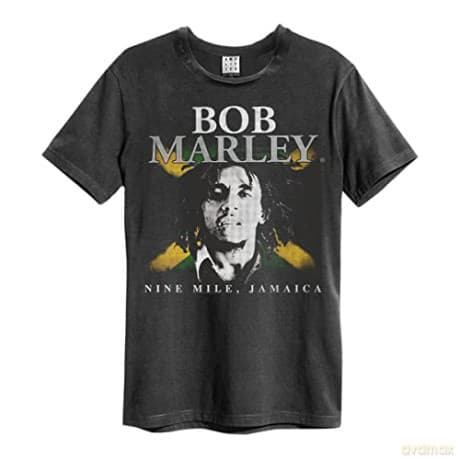 Bob Marley - Nine Miles Amplified Vintage Charcoal Medium T-Shirt