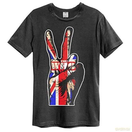 The Who Union Jack Hand Amplified Vintage Charcoal Xx Large T Shirt