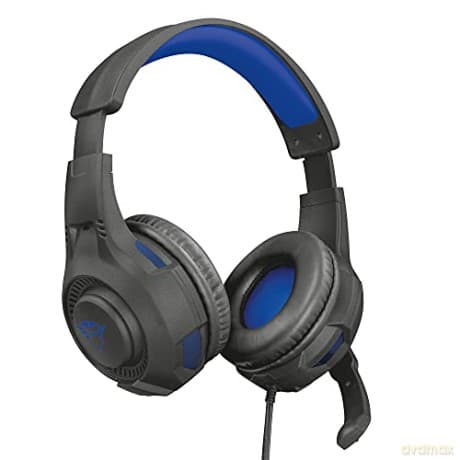 Trust Gaming GXT 307B Ravu Cuffie Gaming per Playstation 4 & 5, PS4, PS5, Headset con Microfono Ripiegabile e Archetto Regolabile, 3.5 mm Jack, Filo, Over Ear - Blu