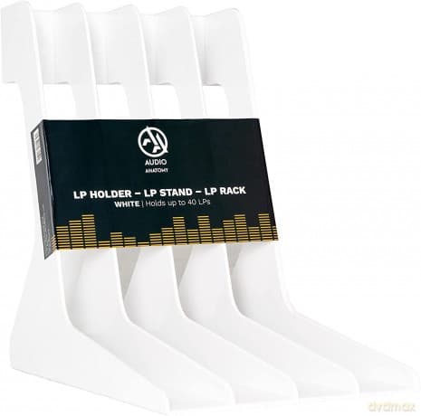Audio Anatomy: LP Holder White Solid Stojak na winyle biały