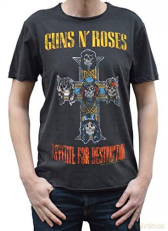 Guns N Roses: Guns N Roses Appetite For Destruction Amplified Xx Large Vintage Charcoal T Shirt