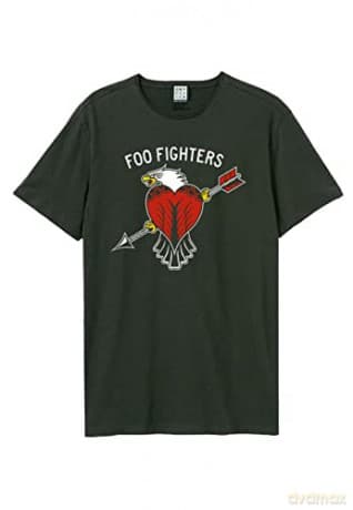 Foo Fighters: Foo Fighters Eagle Tattoo Amplified Vintage Charcoal Small T Shirt