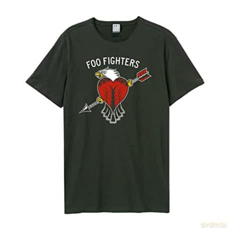 Foo Fighters: Foo Fighters Eagle Tattoo Amplified Vintage Charcoal Xx Large T Shirt