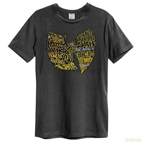 Wu Tang Clan: Wu Tang Clan - Graffiti Logo Amplified X Large Vintage Charcoal T Shirt