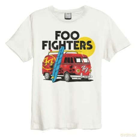 Foo Fighters: Foo Fighters Camper Van Amplified Vintage White X Large T Shirt