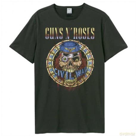 Guns N Roses: Guns N Roses Civil War Amplified Small Vintage Charcoal T Shirt