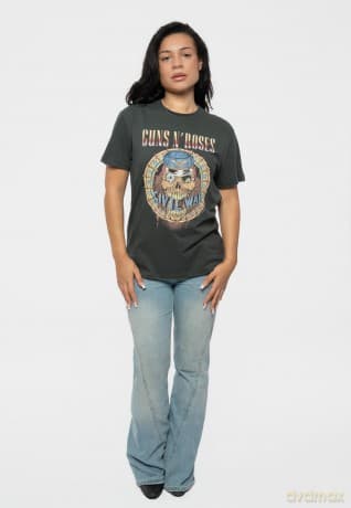Guns N Roses: Guns N Roses Civil War Amplified Small Vintage Charcoal T Shirt